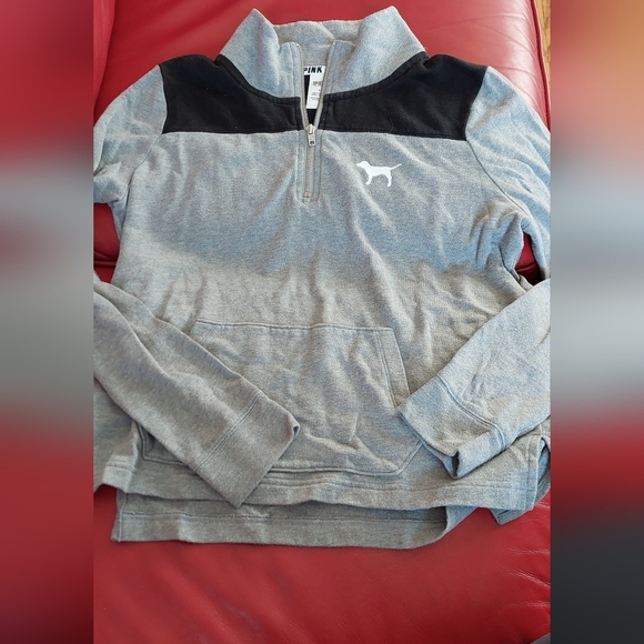 PINK Zip Up Sweatshirt Sz Small - Picture 1 of 4